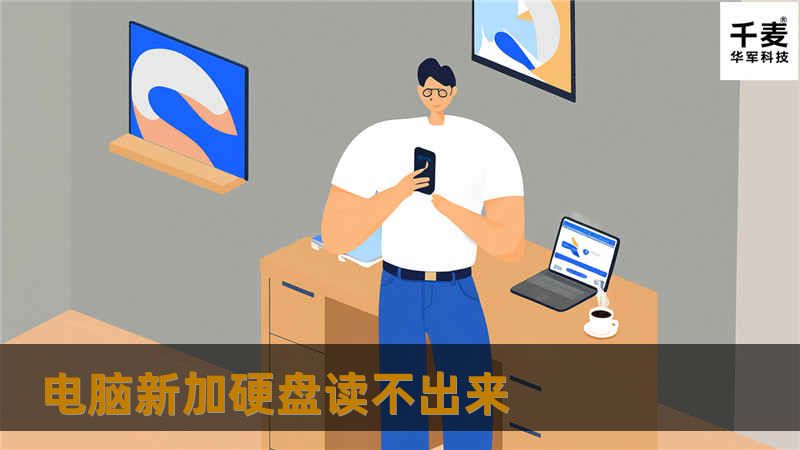 电脑新加硬盘读不出来