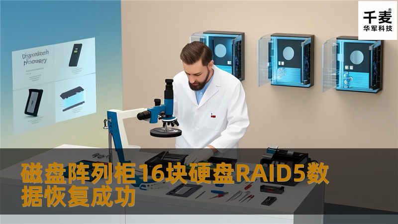 磁盘阵列柜16块硬盘RAID5数据恢复成功