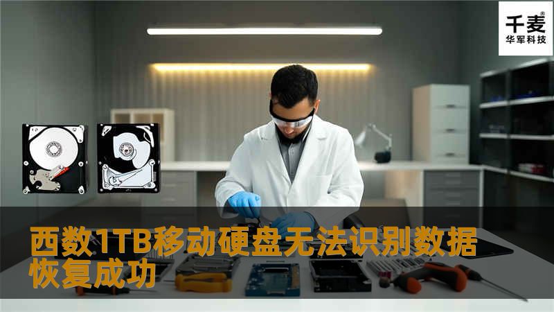 西数1TB移动硬盘无法识别数据恢复成功