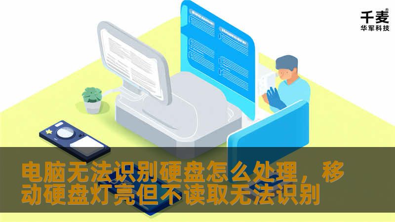 电脑无法识别硬盘怎么处理,移动硬盘灯亮但不读取无法识别 电脑无法识别硬盘怎么处理,移动硬盘灯亮但不读取无法识别