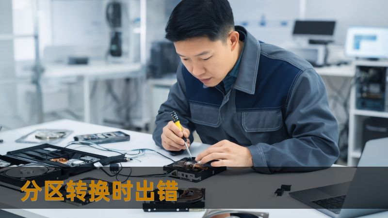 分区转换时出错