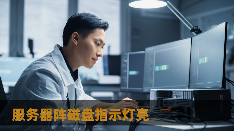 服务器阵磁盘指示灯亮