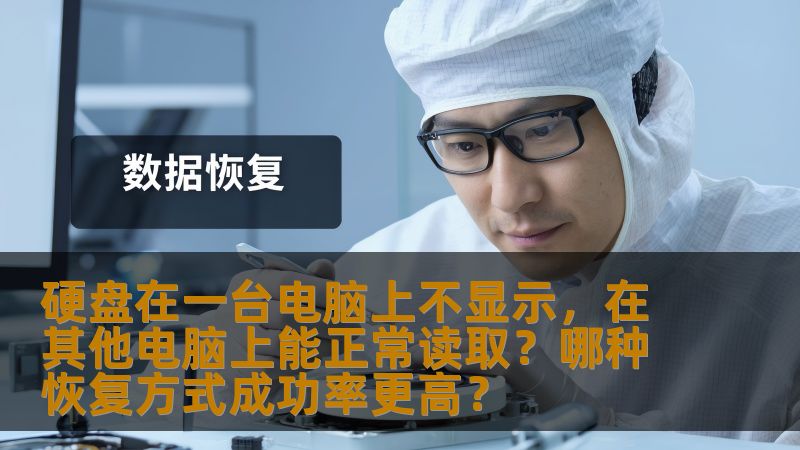 硬盘在一台电脑上不显示，在其他电脑上能正常读取？哪种恢复方式成功率更高？