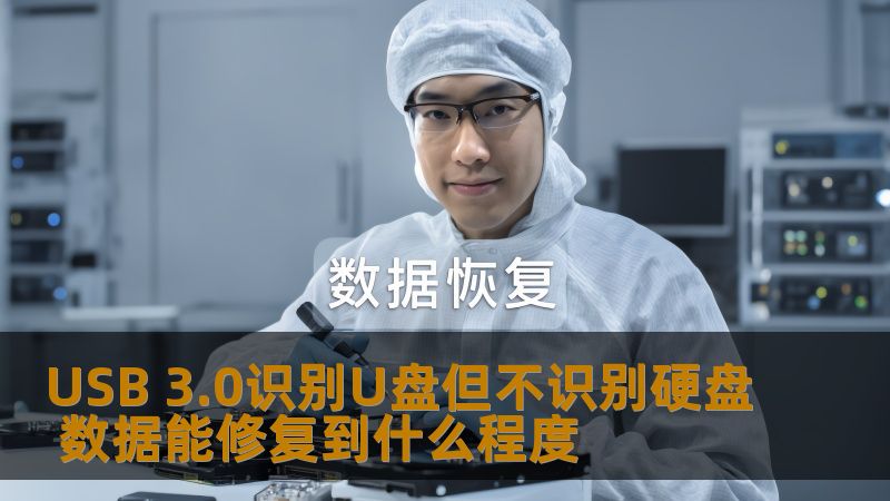 USB 3.0识别U盘但不识别硬盘 数据能修复到什么程度