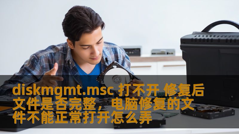 diskmgmt.msc 打不开 修复后文件是否完整,电脑修复的文件不能正常打开怎么弄 diskmgmt.msc 打不开 修复后文件是否完整,电脑修复的文件不能正常打开怎么弄