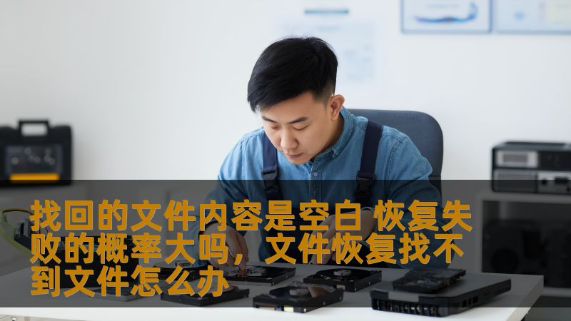 找回的文件内容是空白 恢复失败的概率大吗，文件恢复找不到文件怎么办