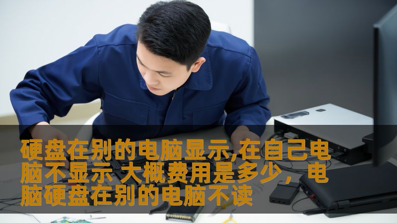 硬盘在别的电脑显示,在自己电脑不显示 大概费用是多少，电脑硬盘在别的电脑不读