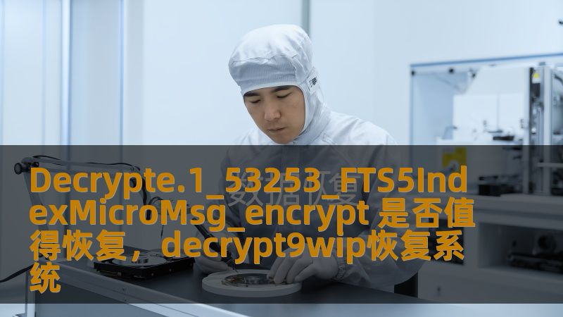 Decrypte.1_53253_FTS5IndexMicroMsg_encrypt 是否值得恢复，decrypt9wip恢复系统