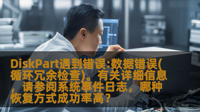 DiskPart遇到错误:数据错误(循环冗余检查)。有关详细信息，请参阅系统事件日志，哪种恢复方式成功率高？