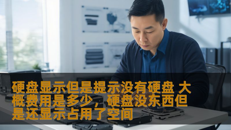 硬盘显示但是提示没有硬盘 大概费用是多少，硬盘没东西但是还显示占用了空间