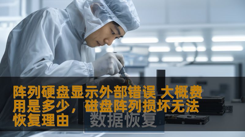 阵列硬盘显示外部错误 大概费用是多少，磁盘阵列损坏无法恢复理由