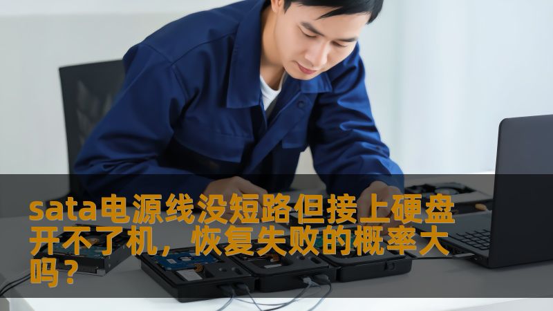 sata电源线没短路但接上硬盘开不了机，恢复失败的概率大吗？