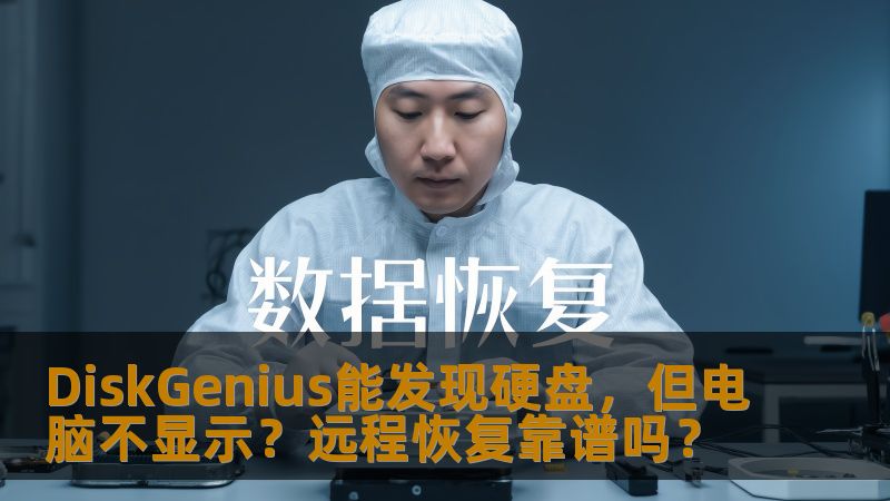 DiskGenius能发现硬盘，但电脑不显示？远程恢复靠谱吗？
