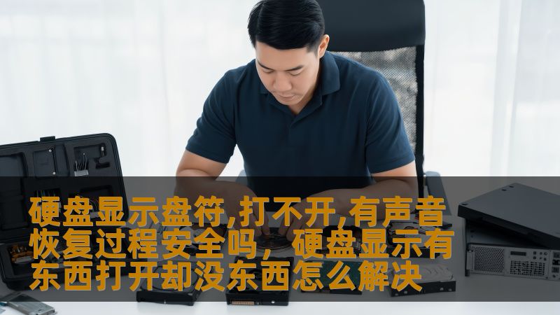 硬盘显示盘符,打不开,有声音 恢复过程安全吗，硬盘显示有东西打开却没东西怎么解决