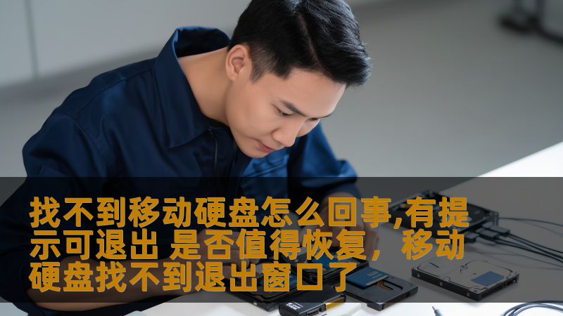 找不到移动硬盘怎么回事,有提示可退出 是否值得恢复，移动硬盘找不到退出窗口了