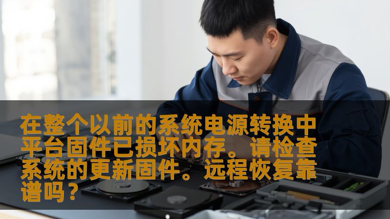在整个以前的系统电源转换中平台固件已损坏内存。请检查系统的更新固件。远程恢复靠谱吗？