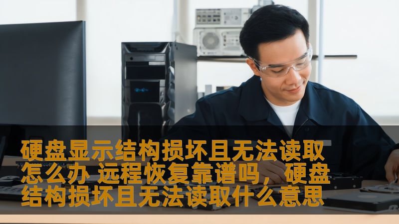 硬盘显示结构损坏且无法读取怎么办 远程恢复靠谱吗，硬盘结构损坏且无法读取什么意思