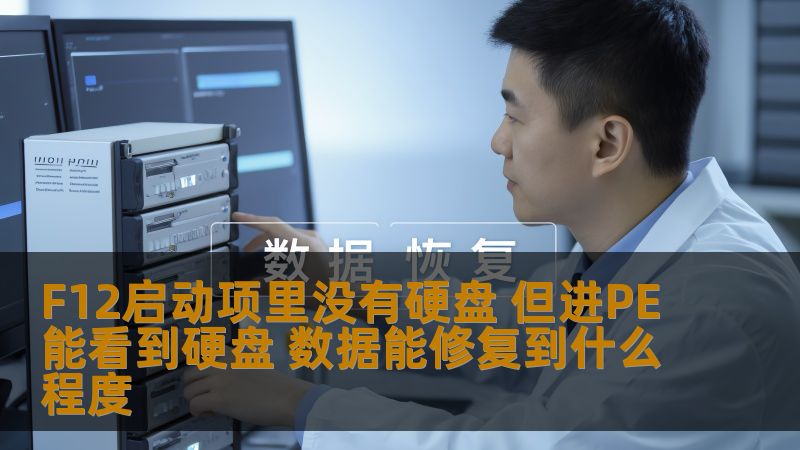F12启动项里没有硬盘 但进PE能看到硬盘 数据能修复到什么程度