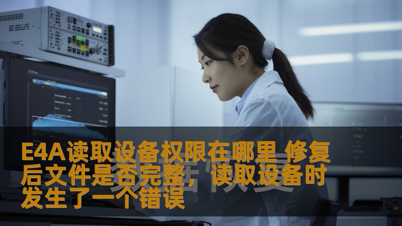 E4A读取设备权限在哪里 修复后文件是否完整，读取设备时发生了一个错误