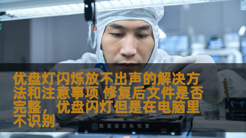 优盘灯闪烁放不出声的解决方法和注意事项 修复后文件是否完整，优盘闪灯但是在电脑里不识别
