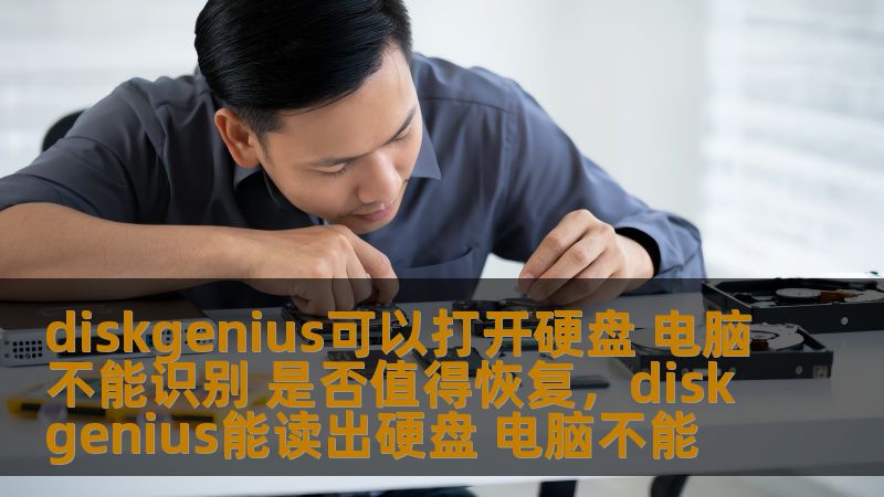 diskgenius可以打开硬盘 电脑不能识别 是否值得恢复，diskgenius能读出硬盘 电脑不能
