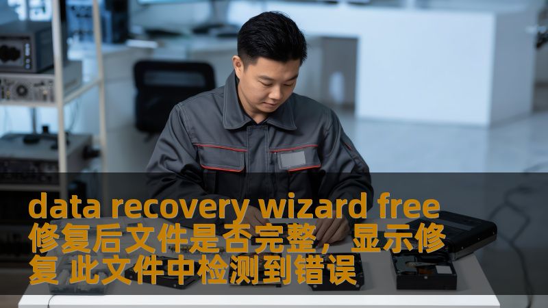 data recovery wizard free 修复后文件是否完整，显示修复 此文件中检测到错误