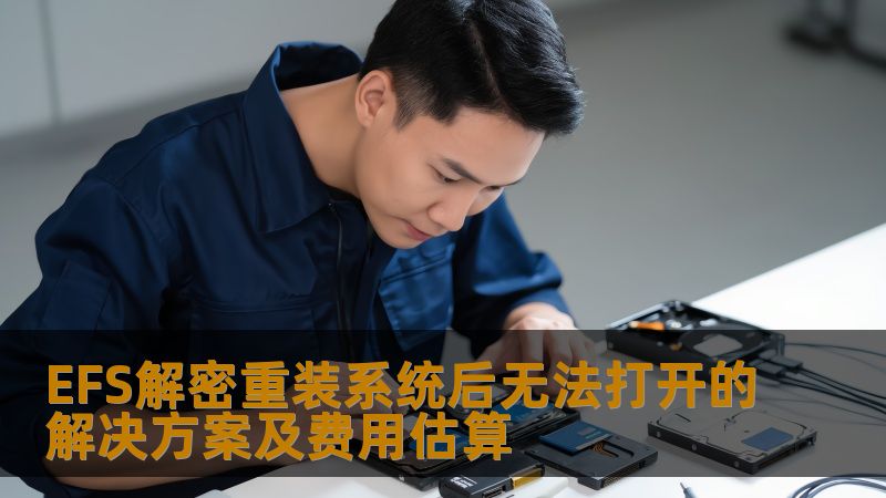 EFS解密重装系统后无法打开的解决方案及费用估算