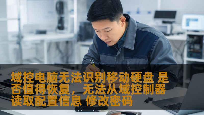 域控电脑无法识别移动硬盘 是否值得恢复，无法从域控制器读取配置信息 修改密码