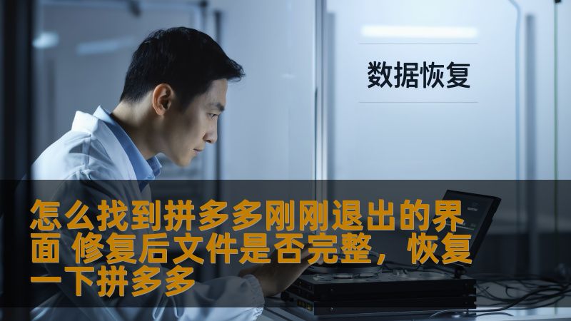 怎么找到拼多多刚刚退出的界面 修复后文件是否完整，恢复一下拼多多