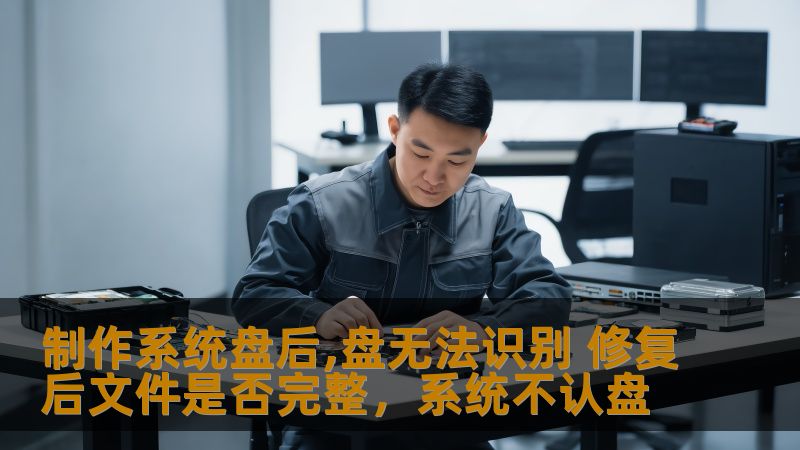 制作系统盘后,盘无法识别 修复后文件是否完整，系统不认盘
