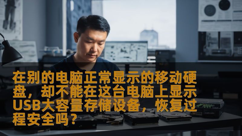 在别的电脑正常显示的移动硬盘，却不能在这台电脑上显示USB大容量存储设备，恢复过程安全吗？