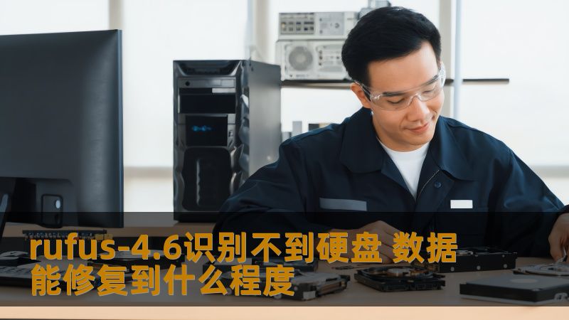 rufus-4.6识别不到硬盘 数据能修复到什么程度