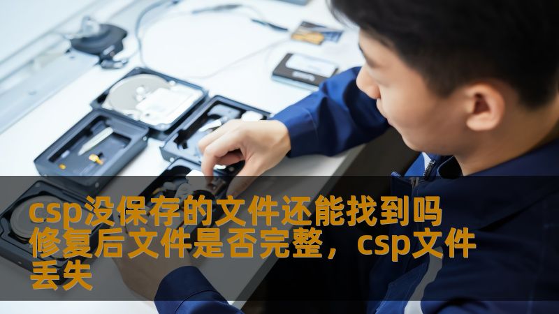 csp没保存的文件还能找到吗 修复后文件是否完整，csp文件丢失