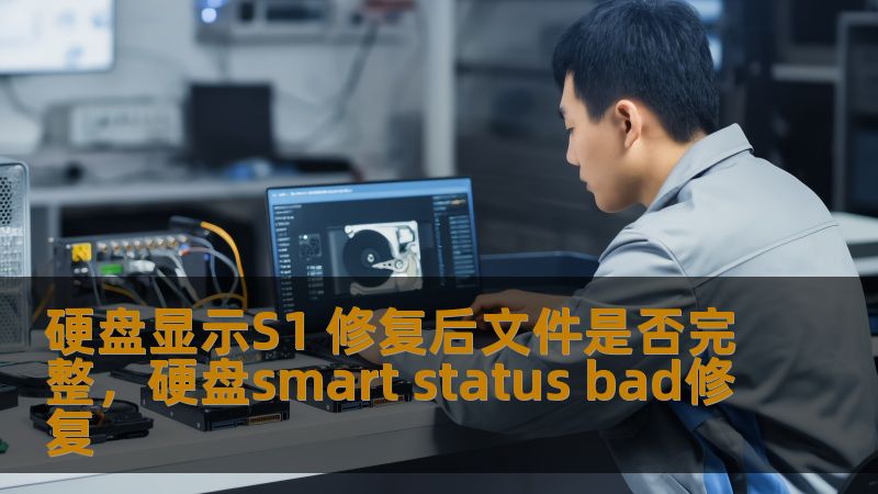 硬盘显示S1 修复后文件是否完整，硬盘smart status bad修复