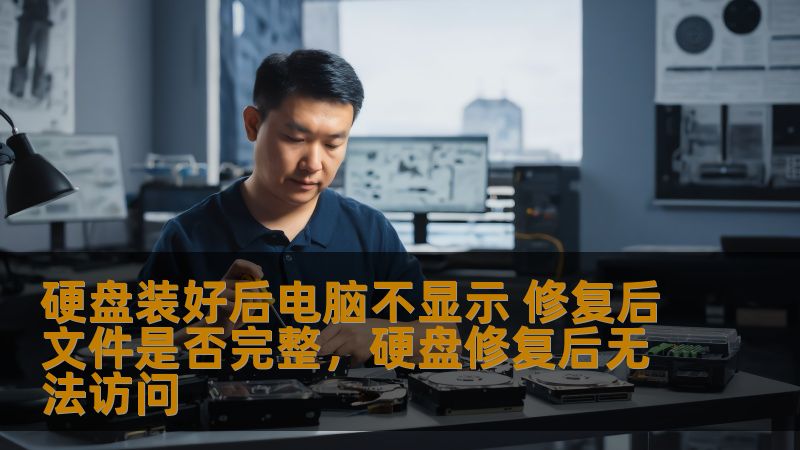 硬盘装好后电脑不显示 修复后文件是否完整，硬盘修复后无法访问