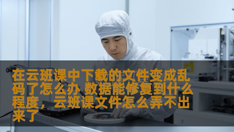 在云班课中下载的文件变成乱码了怎么办 数据能修复到什么程度，云班课文件怎么弄不出来了