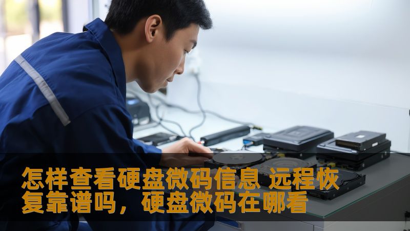 怎样查看硬盘微码信息 远程恢复靠谱吗，硬盘微码在哪看