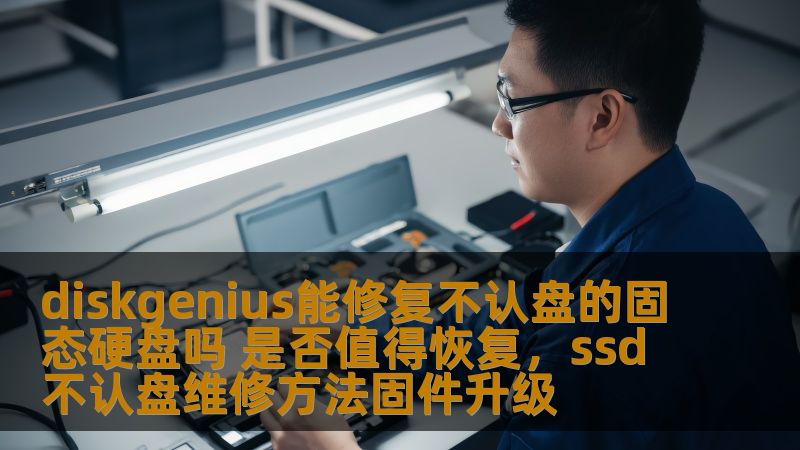 diskgenius能修复不认盘的固态硬盘吗 是否值得恢复，ssd不认盘维修方法固件升级