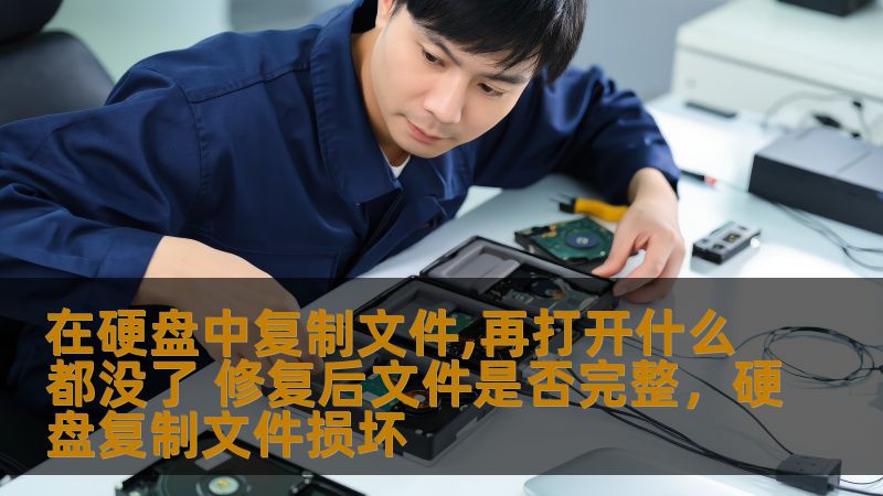 在硬盘中复制文件,再打开什么都没了 修复后文件是否完整，硬盘复制文件损坏