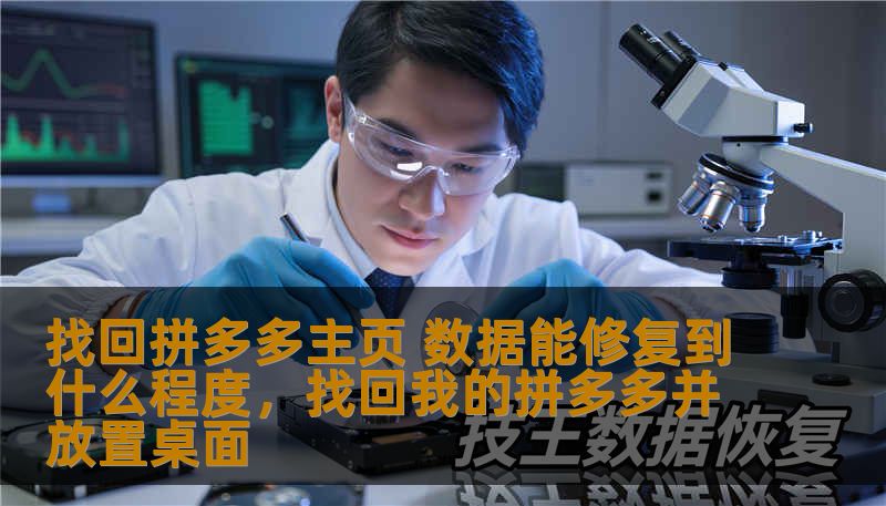找回拼多多主页 数据能修复到什么程度，找回我的拼多多并放置桌面