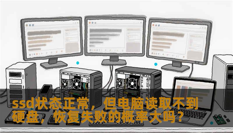 ssd状态正常,但电脑读取不到硬盘,恢复失败的概率大吗? ssd状态正常,但电脑读取不到硬盘,恢复失败的概率大吗?