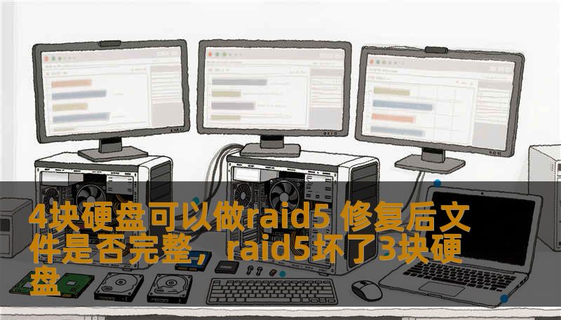 4块硬盘可以做raid5 修复后文件是否完整，raid5坏了3块硬盘
