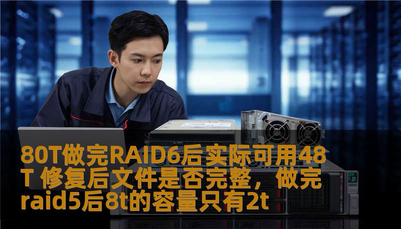 80T做完RAID6后实际可用48T 修复后文件是否完整,做完raid5后8t的容量只有2t 80T做完RAID6后实际可用48T 修复后文件是否完整,做完raid5后8t的容量只有2t