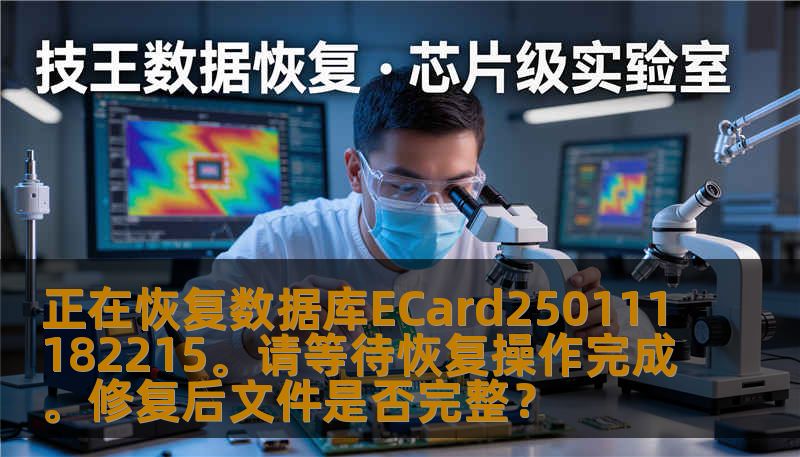 正在恢复数据库ECard250111182215。请等待恢复操作完成。修复后文件是否完整？