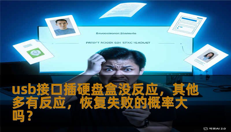 usb接口插硬盘盒没反应，其他多有反应，恢复失败的概率大吗？