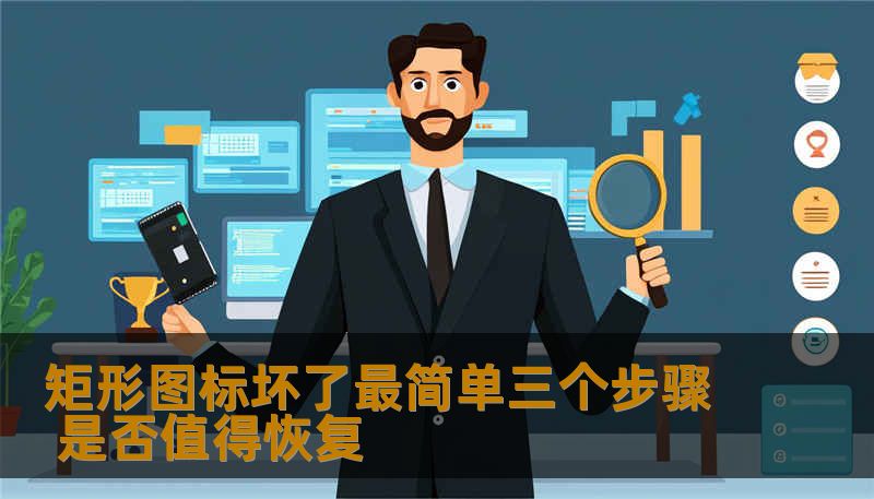 矩形图标坏了最简单三个步骤 是否值得恢复