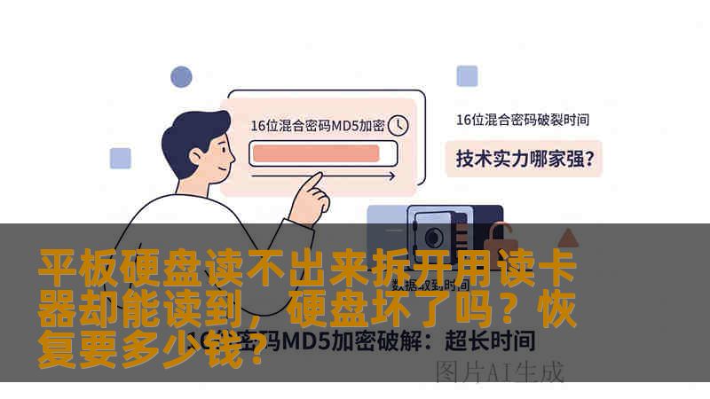 平板硬盘读不出来拆开用读卡器却能读到,硬盘坏了吗?恢复要多少钱? 平板硬盘读不出来拆开用读卡器却能读到,硬盘坏了吗?恢复要多少钱?