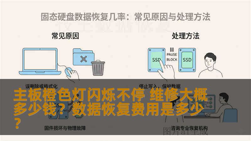 主板橙色灯闪烁不停 维修大概多少钱？数据恢复费用是多少？