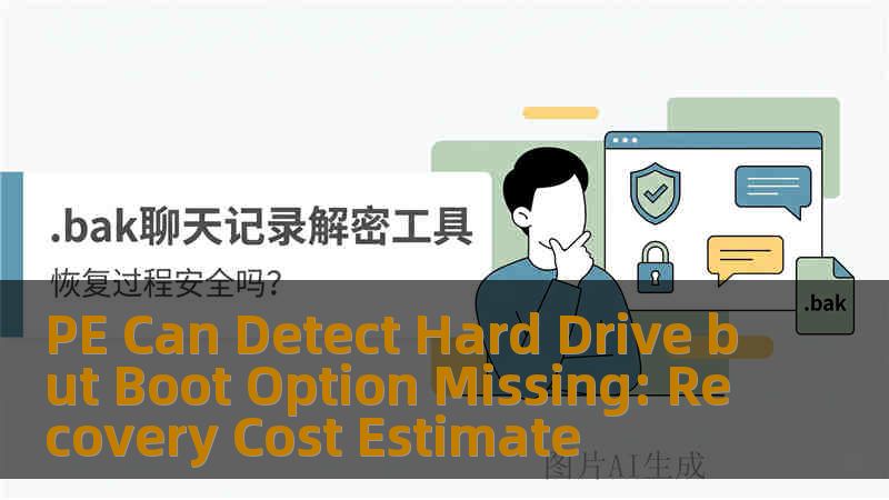 PE Can Detect Hard Drive but Boot Option Missing: Recovery Cost Estimate