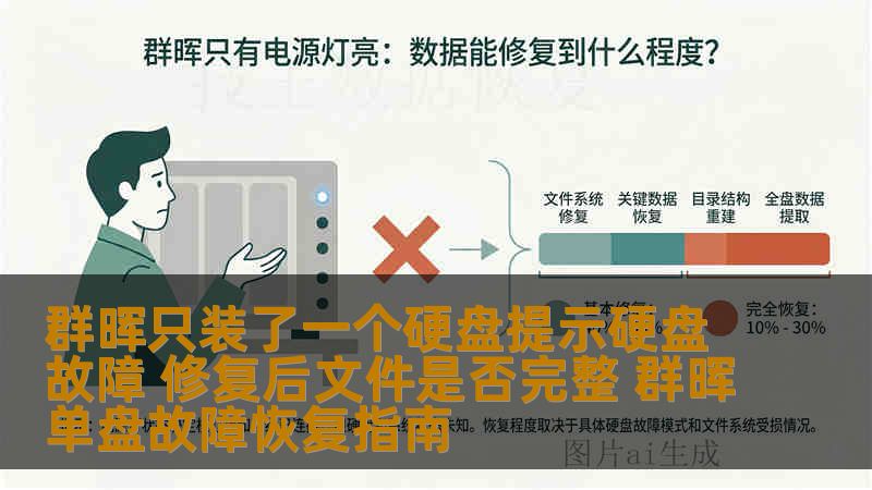 群晖只装了一个硬盘提示硬盘故障 修复后文件是否完整 群晖单盘故障恢复指南